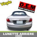 Lunette arri&egrave;re en verre pour capote de Chrysler Sebring cabriolet en Vinyle GA
