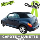 Capote auto Chrysler PT Cruiser cabriolet en Alpaga Twillfast avec lunette arriere en verre