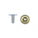 Rivet tubulaire &Oslash;10.7mm en laiton nickel&eacute; - Lot de 10