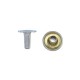 Rivet tubulaire &Oslash;10.7mm en laiton nickel&eacute; - Lot de 10