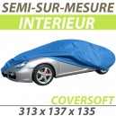 Housse int&eacute;rieure semi-sur-mesure en Polypropyl&egrave;ne COVERSOFT - Housse auto : Bache protection Fiat 500 N cabriolet