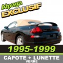 Capote auto Mitsubishi Eclipse cabriolet en Alpaga Stayfast, lunette verre d&eacute;givrage