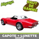 Capote auto Corvette C3 StingRay cabriolet en Alpaga avec lunette arri&egrave;re en PVC