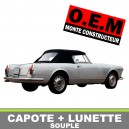 Capotes auto Alfa Romeo Touring 2000 cabriolet coton double face Pininfarina avec lunette arriere en PVC