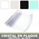Cristal transparent 60x137cm �paisseur 10/10 pour la capote de votre cabriolet