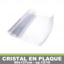 Cristal transparent 55x100cm - 12.5/10