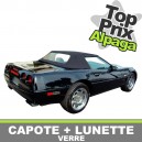 Capote auto Corvette C4 cabriolet en Alpaga Stayfast avec lunette arri&egrave;re en verre