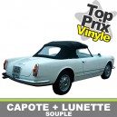 Capotes auto Alfa Romeo 2600 Spider cabriolet en vinyle sur toile coton avec lunette arriere en PVC