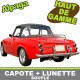 Capote auto Datsun 1600/2000 FairLady SR311 cabriolet en Alpaga avec lunette arrière en 3 parties