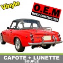 Capote auto Datsun 1600/2000 FairLady SR311 cabriolet en vinyle avec lunette arri&egrave;re en 3 parties