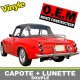 Capote auto Datsun 1600/2000 FairLady SR311 cabriolet en vinyle avec lunette arrière en 3 parties