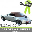 Capote auto Porsche Speedster cabriolet en Alpaga Sonnenland avec lunette arri&egrave;re en PVC