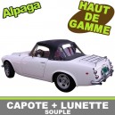 Capote auto Datsun 1600/2000 FairLady SR311 cabriolet en Alpaga avec lunette arri&egrave;re en 3 parties
