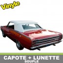 Capote auto Dodge Dart, GTS cabriolet en vinyle avec lunette arriere en PVC