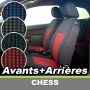 Housses si&egrave;ges auto avants + arri&egrave;res sur mesure pour Alfa Romeo GTV coup&eacute; - "Chess"