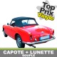 Capotes auto Alfa Romeo Giulia Spider 1600 cabriolet en vinyle sur toile coton avec lunette arriere en PVC
