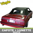 Capote auto Dodge 600/600ES cabriolet en vinyle avec lunette arriere en PVC