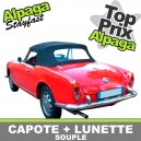 Capotes auto Alfa Romeo Giulia Spider 1600 cabriolet en Alpaga Stayfast avec lunette arriere en PVC