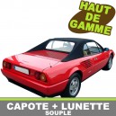 Capote auto Ferrari Mondial 3L2 cabriolet en Alpaga Sonnenland SN avec lunette arri&egrave;re en PVC