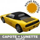 Capote auto Ferrari 348 Spider cabriolet en Alpaga Twillfast avec lunette en PVC
