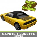 Capote auto Ferrari 348 Spider cabriolet en Alpaga Sonnenland SN avec lunette arri&egrave;re en PVC