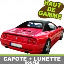 Capote auto Ferrari 355 Spider cabriolet en Alpaga Sonnenland SN avec lunette arri&egrave;re en PVC