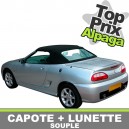 Capote auto Rover MG F/TF cabriolet en Alpaga Stayfast II avec lunette arri&egrave;re en PVC