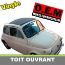 Capote toit ouvrant Fiat 500 F/L/R cabriolet en vinyle mont&eacute;e sur armature