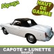 Capote auto Fiat 1100 cabriolet en Alpaga avec lunette arrière en PVC