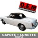 Capote auto Fiat 1100 cabriolet coton double face Pininfarina avec lunette arriere en PVC