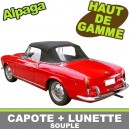 Capote auto Fiat 1200 cabriolet en Alpaga avec lunette arri&egrave;re en PVC