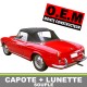 Capote auto Fiat 1200 cabriolet coton double face Pininfarina avec lunette arriere en PVC