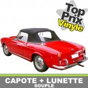 Capote auto Fiat 1200 cabriolet en vinyle avec lunette arri&egrave;re en PVC