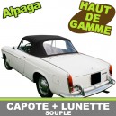 Capote auto Fiat 1500 cabriolet en Alpaga avec lunette arri&egrave;re en PVC