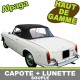 Capote auto Fiat 1500 cabriolet en Alpaga avec lunette arrière en PVC
