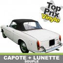Capote auto Fiat 1500 cabriolet en vinyle avec lunette arri&egrave;re en PVC