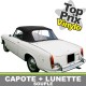 Capote auto Fiat 1500 cabriolet en vinyle avec lunette arrière en PVC