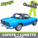 Capote auto Fiat Dino Spider cabriolet en Alpaga Sonnenland SN avec lunette arri&egrave;re en PVC