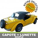 Capote auto Fiat Siata Spring cabriolet en vinyle avec lunette arri&egrave;re en PVC