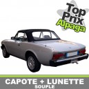 Capote auto Fiat 124 CS2 (2000) cabriolet en Alpaga Stayfast avec lunette arri&egrave;re en PVC