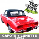 Capote auto Fiat 850 cabriolet en Alpaga Stayfast avec lunette arri&egrave;re en PVC
