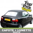 Capote auto Fiat Punto cabriolet en vinyle avec lunette arri&egrave;re en PVC