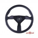 Volant Personal Grinta en cuir noir et coutures noires