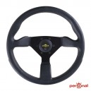 Volant Personal Fitti E5 en polyur&eacute;thane noir, logo argent