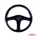 Volant Personal Blitz en polyur&eacute;thane noir, logo jaune