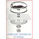Obturateur chrom&eacute; - lot de 4