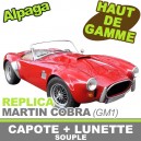 Capote auto AC Cobra cabriolet en Alpaga avec lunette arriere en PVC