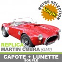 Capote auto AC Cobra cabriolet en Vinyle avec lunette arriere en PVC