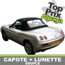 Capote auto Fiat Barchetta cabriolet en Alpaga Stayfast avec lunette arri&egrave;re en PVC