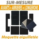 Tapis auto sur-mesure voiture Peugeot 504 cabriolet - Tapis avants + arri&egrave;res + longerons en moquette aiguillet&eacute;e